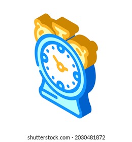 alarm clock isometric icon vector. alarm clock sign. isolated symbol illustration