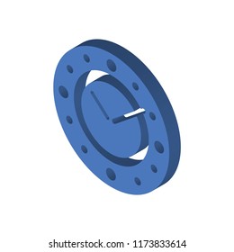 Alarm clock isometric left top view 3D icon