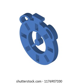 Alarm clock isometric left top view 3D icon