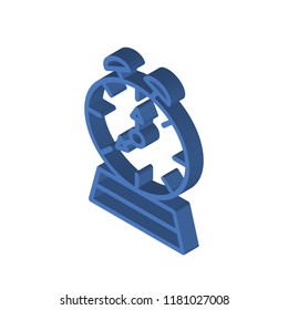 Alarm clock isometric left top view 3D icon