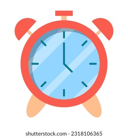 Alarm clock item school element design illustration