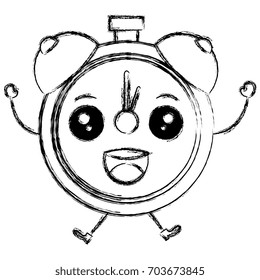 alarm clock kawaii character