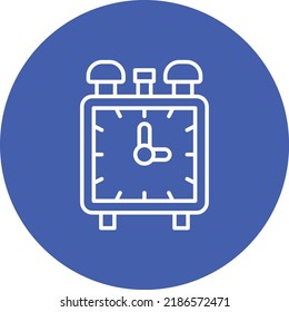 Imagen vectorial del icono de círculo de la línea de bloqueo de alarma. También se puede usar para aplicaciones web, aplicaciones móviles y medios impresos.