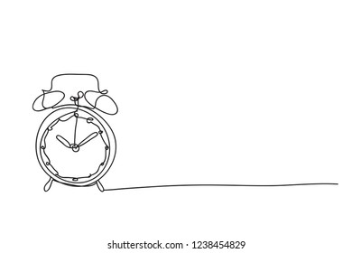 Alarm clock, line drawing style,vector design