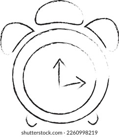Reloj de alarma, estilo de dibujo de línea,diseño vectorial