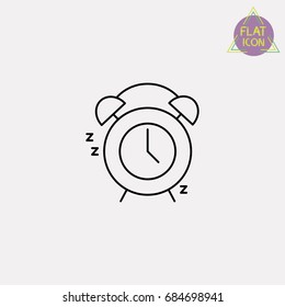 alarm clock line icon