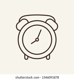 Alarm clock line icon. Mechanical clock. Time concept. Vector illustration can be used for topics like time management, time, every day life