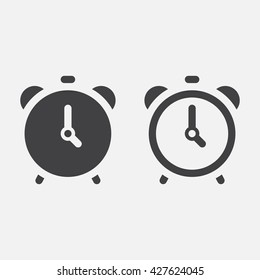 alarm clock line icon, outline and solid vector logo, linear pictogram isolated on white, pixel perfect illustration