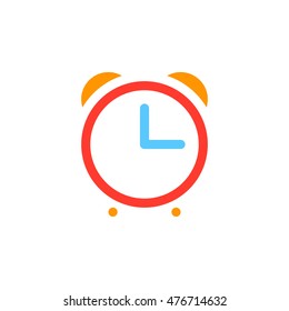 Alarm clock line icon, outline vector logo illustration, linear pictogram isolated on white
