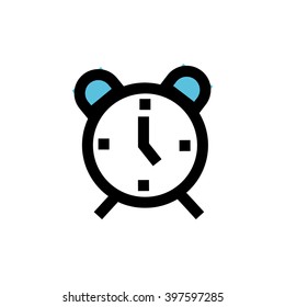Alarm clock line icon. Pixel perfect fully editable vector icon suitable for websites, info graphics and print media.