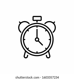 Alarm clock line icon simple vector