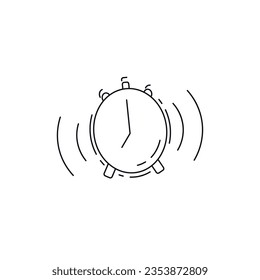 Wecker-Zeiger-Symbol. Erinnern Sie sich an das Dünnzeilensymbol.