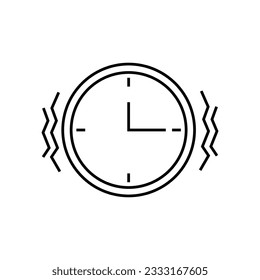 Wecker-Zeiger-Symbol. Zeitmanagement, Frist, Zeitmanagement. Vektorgrafik