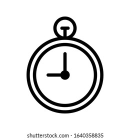 Alarm clock line icon vector 