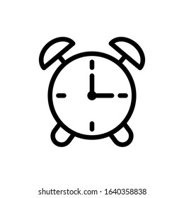 Alarm clock line icon vector 
