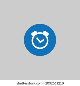 Vector de icono de la línea de reloj de alarma en moda
