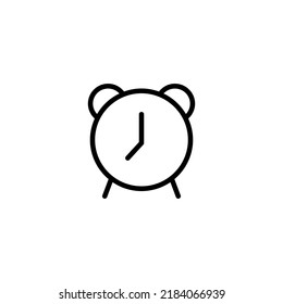 Diseño vectorial de icono de la línea de reloj de alarma