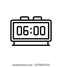 alarm clock line icon. vector icon for your website, mobile, presentation, and logo design.