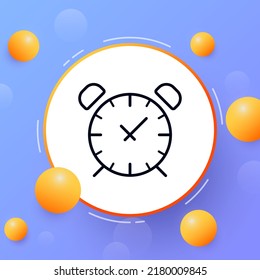 Alarm clock line icon. Wake up, get up, morning, ringing, work, time management, planning, plan, sked, watch, smart. Schedule concept. Vector line icon for Business and Advertising.