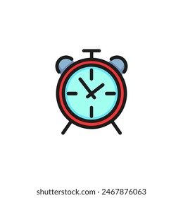 Alarm clock line icon. Watch, reminder, timer. Timing concept. Can be used for topics like schedule, planning, deadline, morning