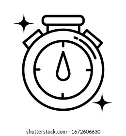 alarm clock , line style icon vector illustration design