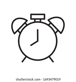 diseño de ilustración vectorial de estilo de línea de reloj despertador