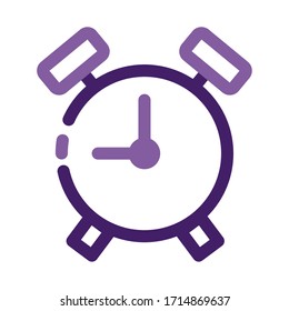 diseño de ilustración vectorial de estilo de línea de reloj despertador