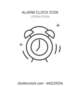 Alarm clock line style icon. Vector illustration. 