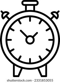 Alarm Clock line Vector Icon Design