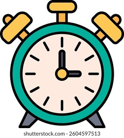 Alarm clock Line vector Icon Design