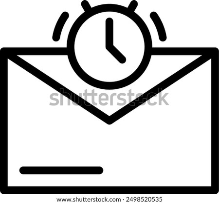 Alarm Clock Line Vector Icon Design