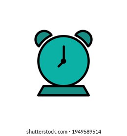 Alarm clock lineal color icon. the icon can be used for application, web icon, infographic. Editable stroke. Design template vector