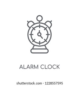 Alarm clock linear icon. Modern outline Alarm clock logo concept on white background from User Interface and Web Navigation collection. Suitable for use on web apps, mobile apps and print media.