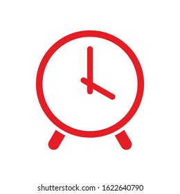 Alarm clock logo icon isolated. Watch object, time office symbol. Clock flat icon. Time logo. Watch logo. Clock logo. World time