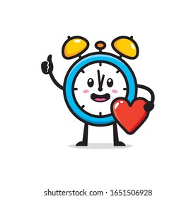 Alarm Clock Mascot Character Design Stock Vector (Royalty Free ...