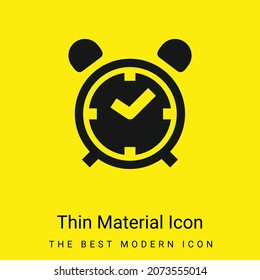 Alarm Clock minimal bright yellow material icon