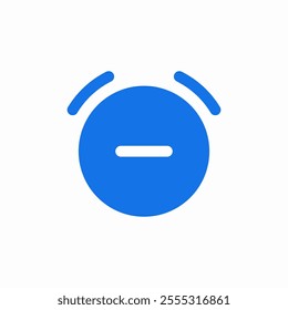 alarm clock minus remove icon sign vector