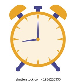 Alarm clock. Modern design concept in flat style. Vector illustration