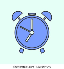 Alarm clock mono color icon. Simple color vector of education icons for UI and UX, website or mobile application