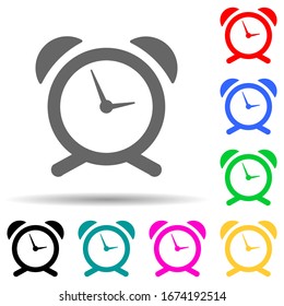 alarm clock multi color style icon. Simple thin line, outline vector of web icons for ui and ux, website or mobile application