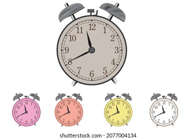 Alarm Clock Multi-color Classic Round Waking Alarm Clock