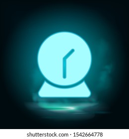 Alarm, clock neon icon - Vector. Blue neon illustration. Alarm, clock neon icon - Vector. Infographic concept vector illustration