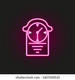 alarm clock neon style icon. Simple thin line, outline vector of education icons for ui and ux, website or mobile application
