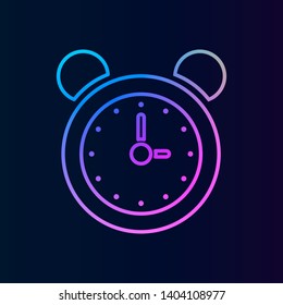 alarm clock nolan icon. Simple thin line, outline vector of Education icons for UI and UX, website or mobile application on dark blue gradient background