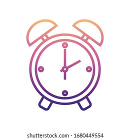 icono del nolan del reloj despertador. Línea delgada simple, contorno vectorial de iconos de hotel para ui y ux, sitio web o aplicación móvil