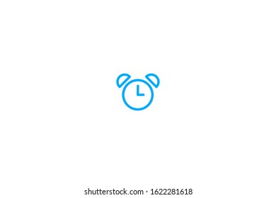 Alarm clock of old design icon in trendy flat style isolated on white background vector illustration