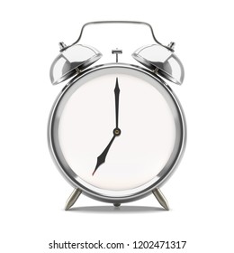 Alarm clock on white background