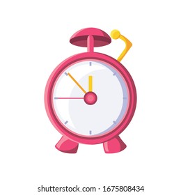 alarm clock on white background vector illustration design