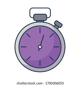 alarm clock on white background vector illustration design