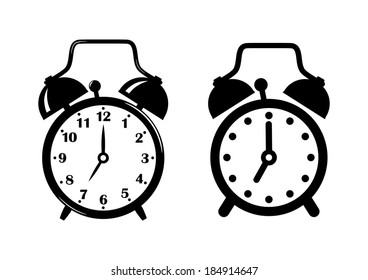 Alarm clock on white background